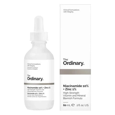 The Ordinary Niacinamide 10% + Zinc 1% Serum bottle for blemish control and oil regulation – Alire Beauty